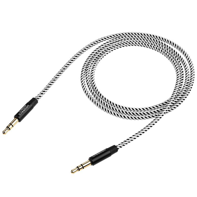 CableCreation 3.5mm AUX Audio Cable, Male to Male, 0.9m - Nylon Braided, Gold-Plated