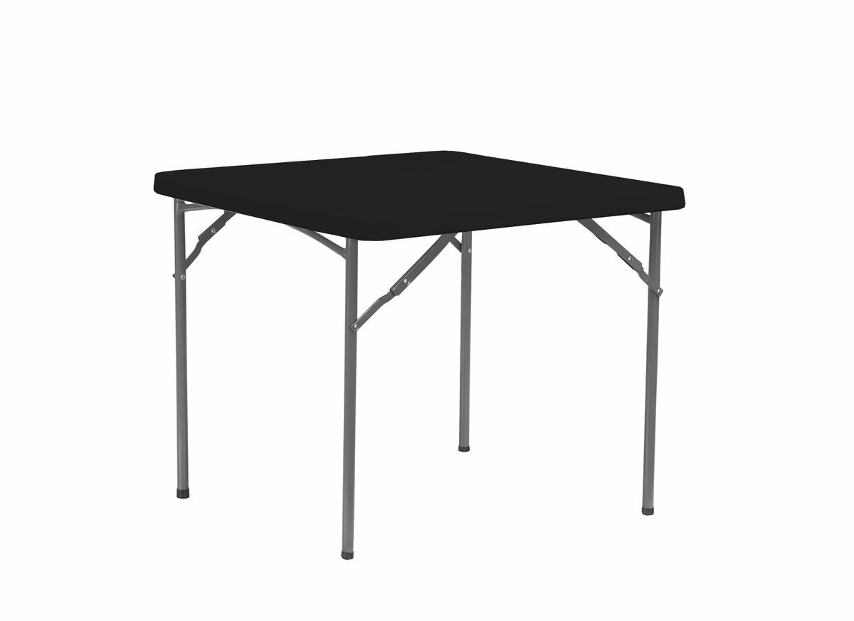 Lasa 86cm Square Folding Card Table, Black - for Games, Puzzles & Extra Workspace