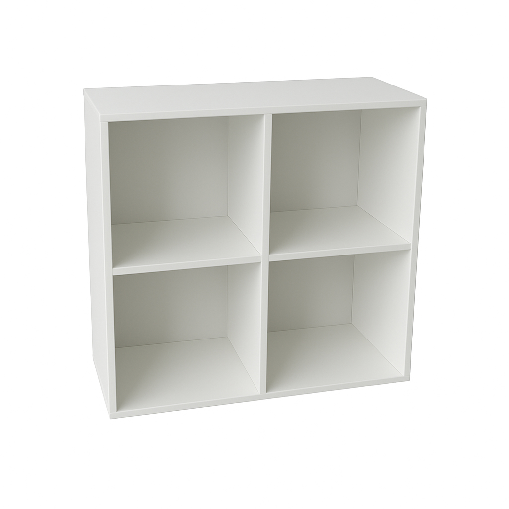 Lazava 4-Cube Wall Shelf - Compact Modern Bookcase for Books, Plants & Photos