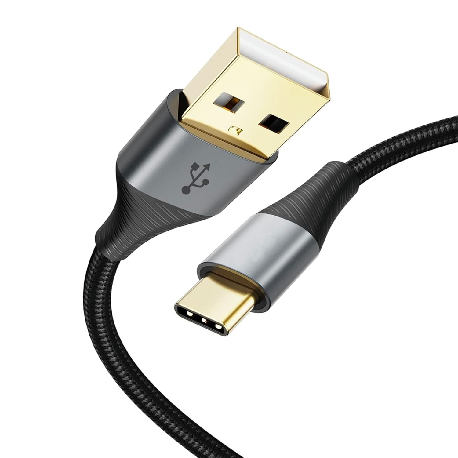 USB C TO USB A BRAIDED CHARGING CABLE 2M 3A 480MBPS - Lasa Africa